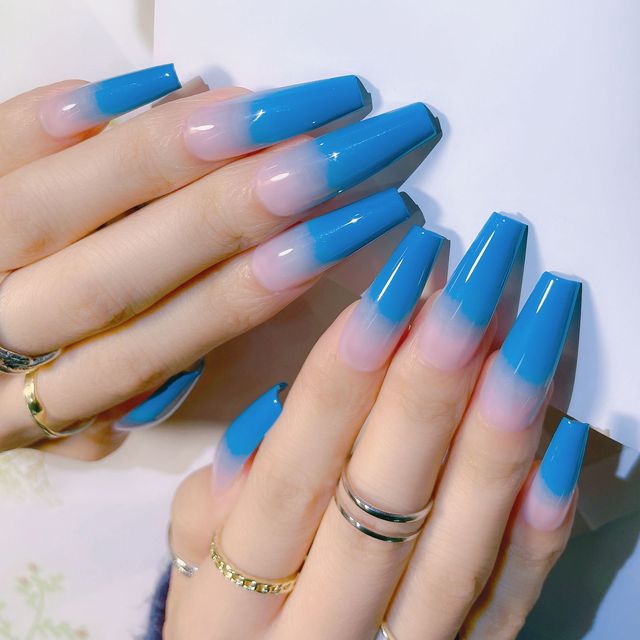 Detachable Coffin False Nails Wearable Artificial French Ballerina Fake Nails Full Cover Nail Tips Press On Manicure Tool