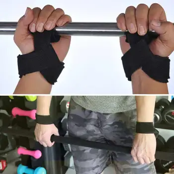 

1 pair Strips Wrist Support Weightlifting Gym Training Bodybuilding Wrist Guard Straps Wraps Brace Band Protector S55