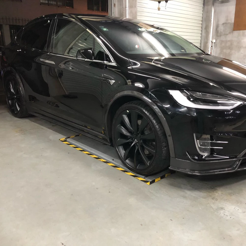 Углеродное волокно крыло вспышки для Tesla модель X Брызговики|Грязезащита| |