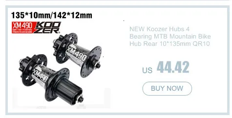 NEW Koozer Hubs 4 Bearing MTB Mountain Bike Hub Rear 10*135mm QR100*15 12*142mm Thru 28/32/36 Holes Disc Brake Bicycle Hub XM490