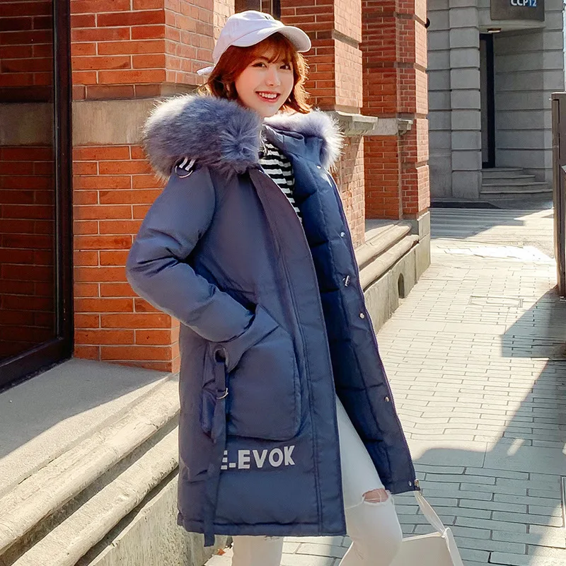

Photo Shoot 2019 Autumn & Winter New Style down Jacket Cotton-padded Clothes Women's Dongdaemun Mid-length Cotton-padded Clothes