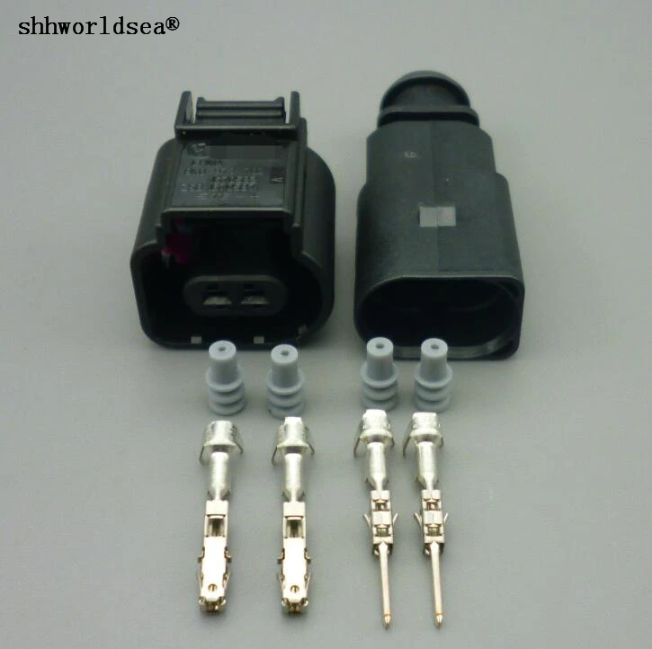 

worldgolden 2 Hole male female 8K0 973 702 Auto Water Temperature Car Air Temperature Sensor Plug Female Connector For VW Audi
