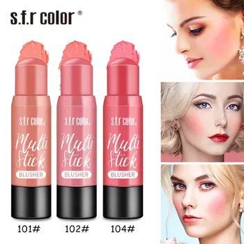 

New Arrive 6 Colors Face Matte Blush Cream Stick Makeup Red Rouge Cheek Mineral Long-lasting Blusher Cosmetic