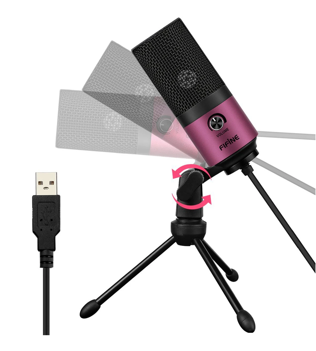 Metal USB Microphone with Tripod