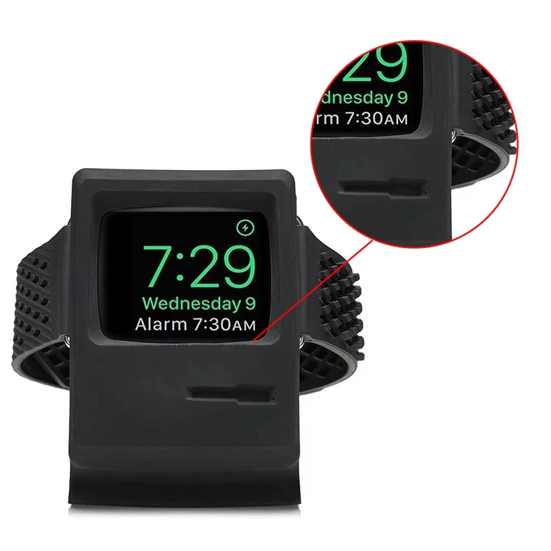 AABB-подходит для Apple 1234 поколение IWatch часы зарядный силиконовый Ретро кронштейн кабель управление, не царапается силикон