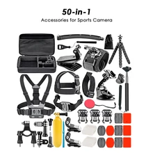 50 в 1 Аксессуары для спортивной камеры Gopro для Eken H8R для Xiaomi для Yi Открытый Дайвинг Плавание Велоспорт охотничья Камера Наборы