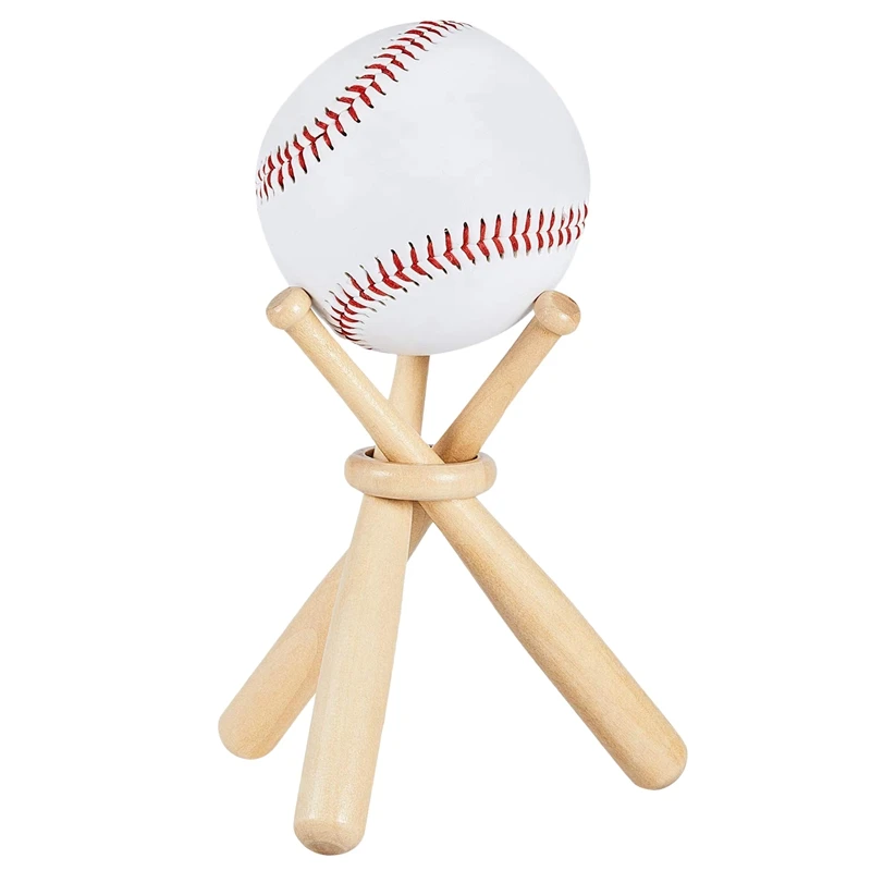 

Baseball Golf Tennis Ball Display Stand Souvenir Ball Wood Holder Support