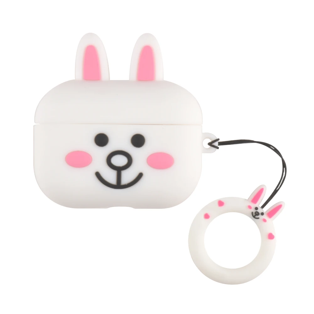AZiMiYO 3D силиконовый чехол для Airpods Pro Чехол Green mob мягкая оболочка Airpods чехол для Apple Air pods Pro 3 чехол с брелком - Цвет: «Лвори»