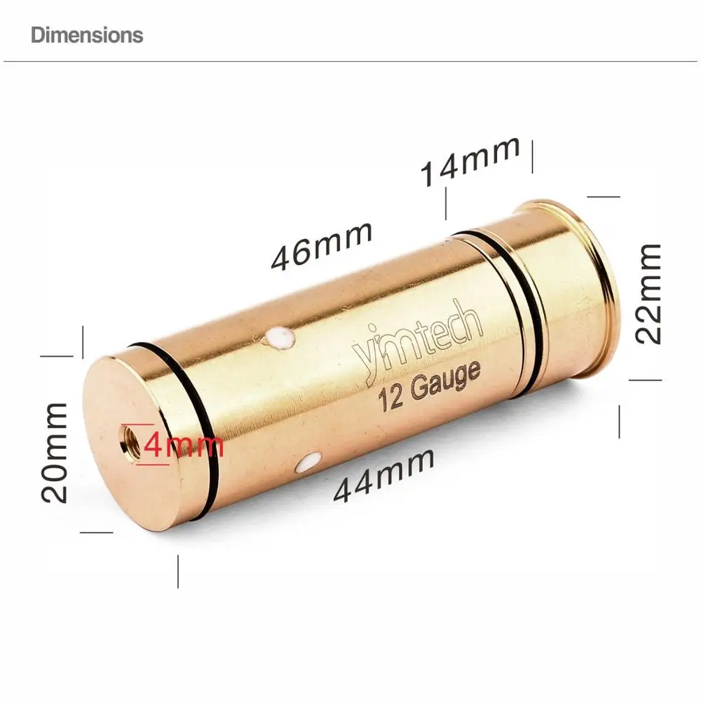 12Gauge laser bullet cartridge shotgun cartridges laser ammo, training bullet for dry fire training & shooting simulation dry fire laser trainer