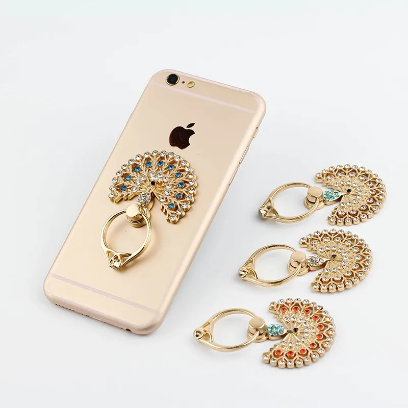 

mobile phone bracket phone stand phone grip phone ring finger ring buckle metal inlay multi-function lazy bracket folding