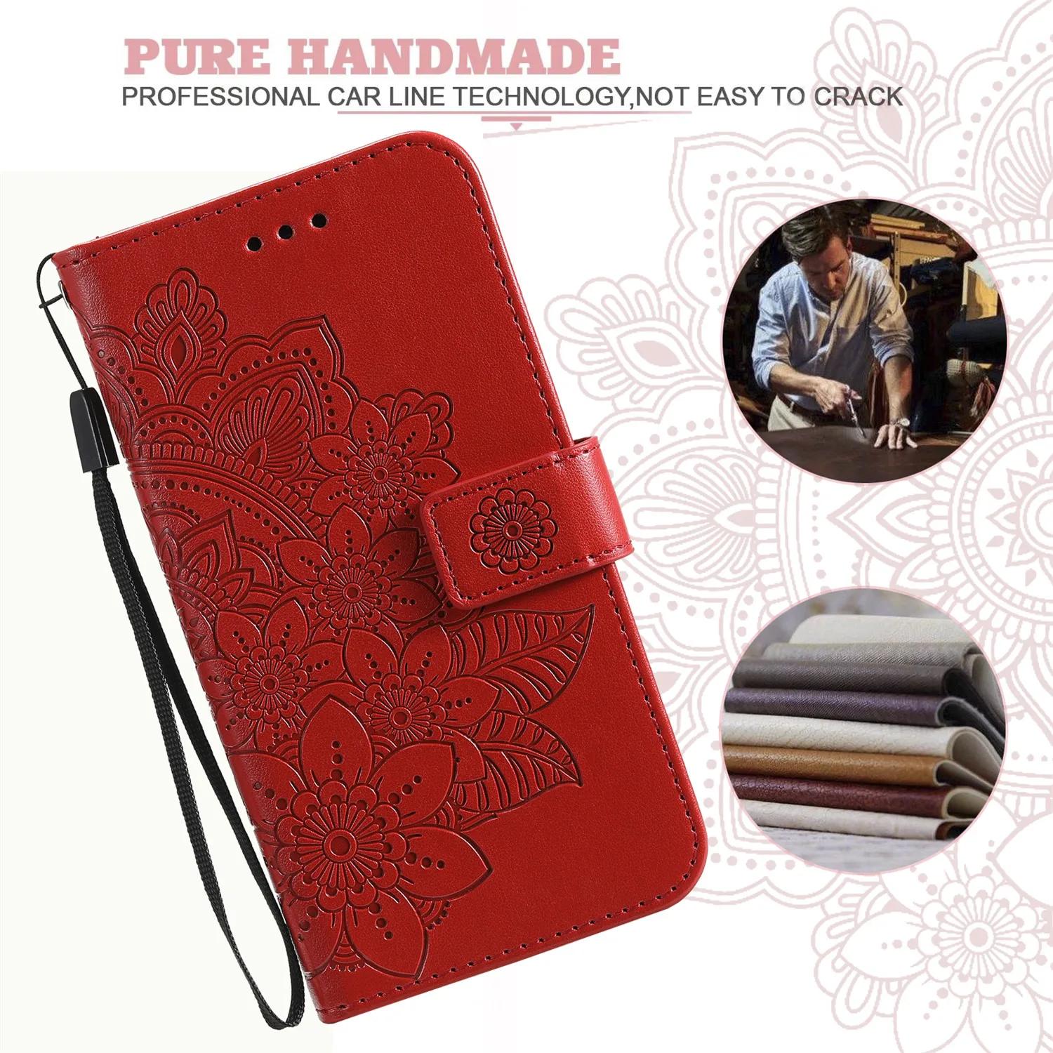 3D Flower Wallet Phone Case For iPhone 11 12 Pro Max 12 Mini XR X XS 7 8 Plus 6 6S SE 2020 Leather Holder Slots Flip Satnd Cover