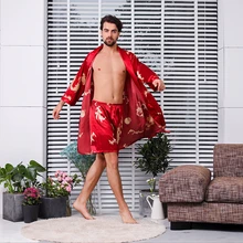 Халат, костюм, мужской шелковый халат с драконом, очень большой, 5XL, халат с драконами, Мужской Атласный халат, шелковое кимоно, мужское кимоно, masculino