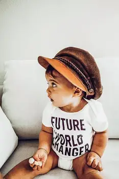 

0-24m Baby Bodysuit for Newborns Boy and Girls Clothes Short Sleeves future world changer Baby Clothes Kids Jumpsuit Bodysuit