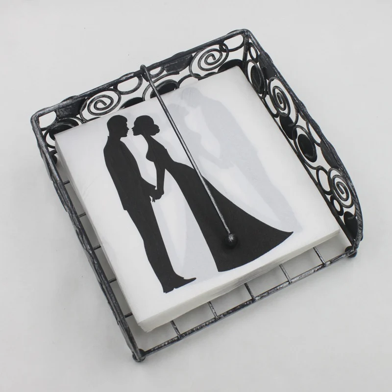 

20pcs Wedding Paper Napkins Disposable Party Tableware 2-Ply Printed Table Napkins Picnic Birthday Party Supplies 13 X 13 Inch