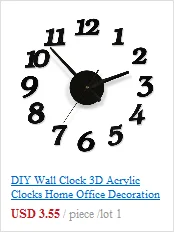 DIY настенные часы 3D акриловые часы для украшения дома и офиса стикер