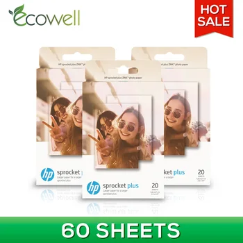 

Ecowell Small Zink Sticker Paper 2.3*3.4'' compatible for HP Sprocket plus photo printer 5.8*8.7cm Sprocket plus Photo Paper