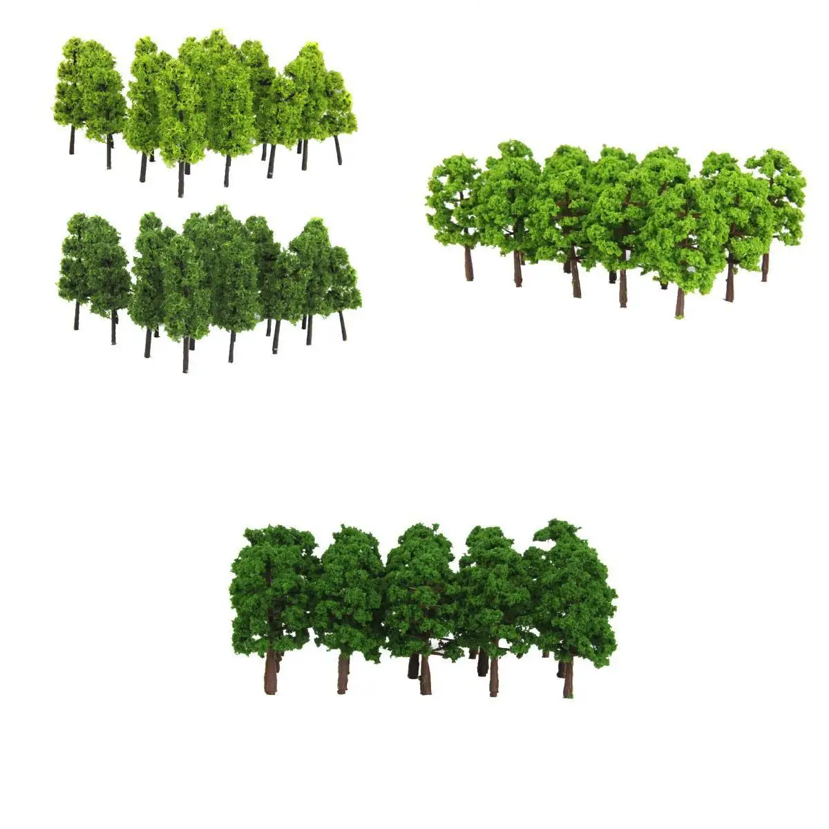60 Pack Model Tree -1/150 1/200 Scale Train Railway Scenery, Architecture Street Park Layouts Supplies
