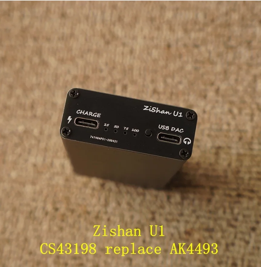 2020 Zishan U1 HIFI портативный USB DAC + 4200 мАч Быстрая Зарядка Power Bank с чиповым декодером