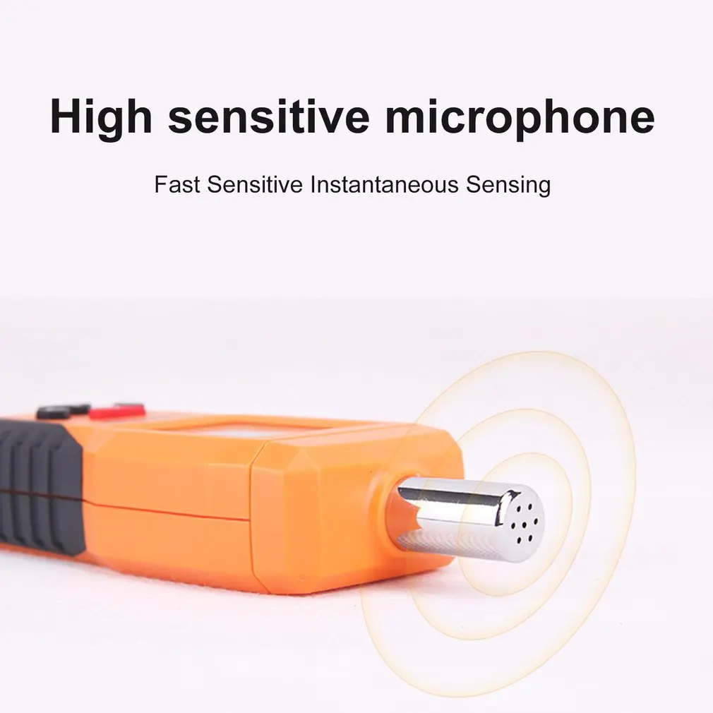 Digital Sound Level dB Meters 30dB~130dB Decibe Noise Logger Detector Diagnostic Tool Temperature Tester With Backlight