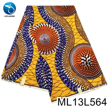 

LIULANZHI 6 yards nigerian wax polyester ankara fabric african printing jacquard wax fabric ML13L552-66
