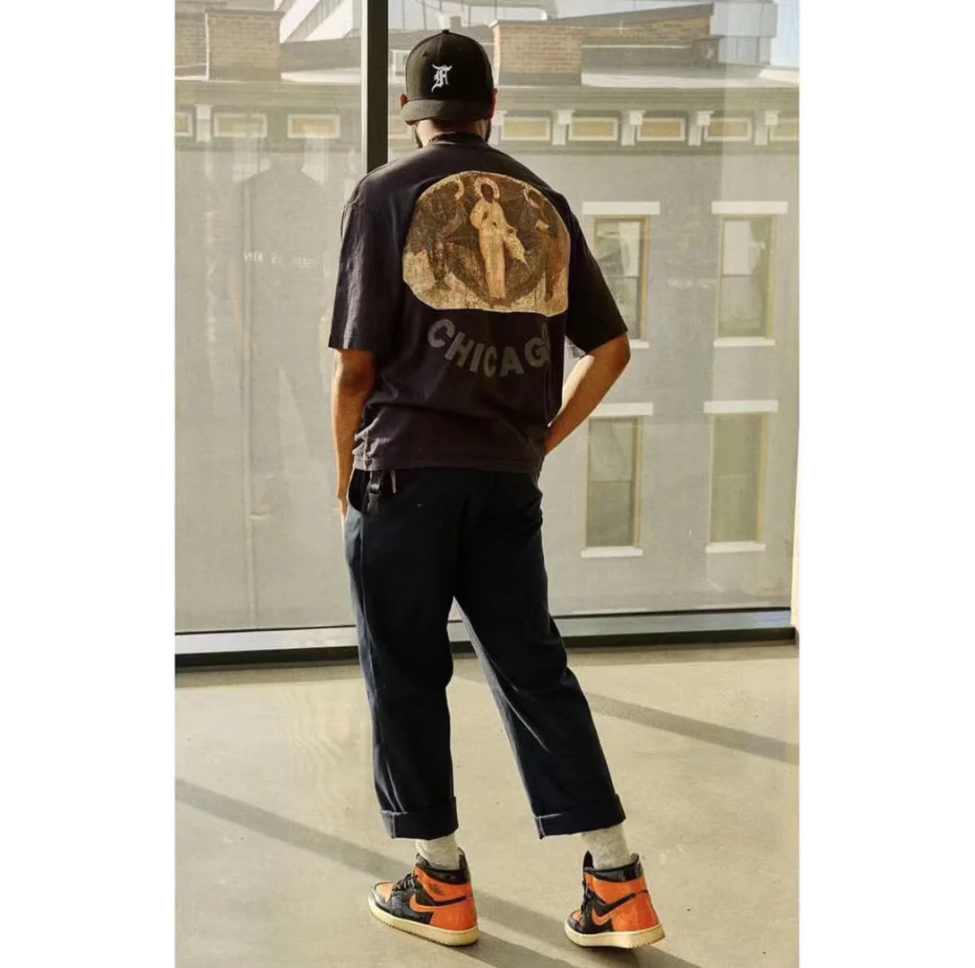 Футболка Kanye West Same High Street с принтом Иисуса и короля музыкальный фестиваль