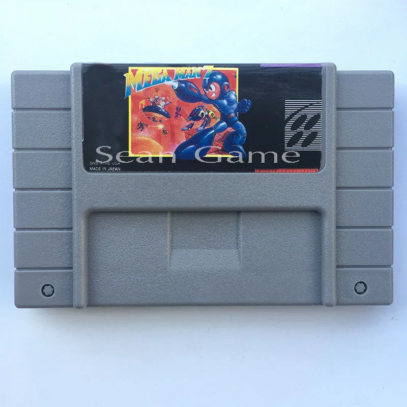 Высокое качество Mega Man X/Mega Man 7/футбольная видеоигра аксессуары карта памяти картридж для 16 битных консолей NTSC-U версия - Цвет: Mega Man 7