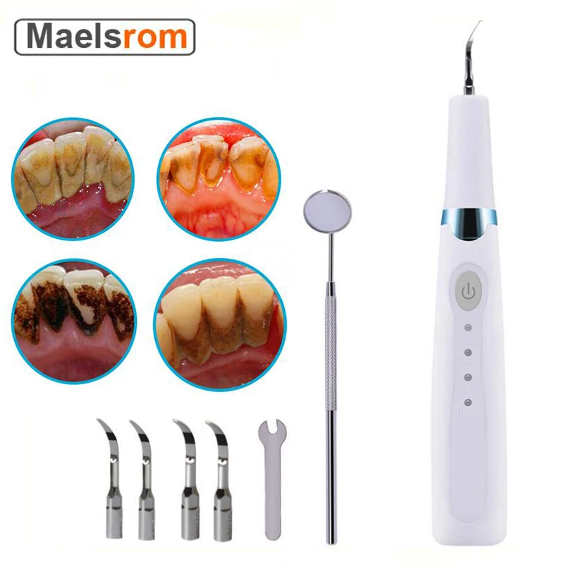 

Household Dental Calculus Remover Electric Tartar Remover Ultrasonic Scaler Whitening USB Rechargeable Portable Tooth Cleaner