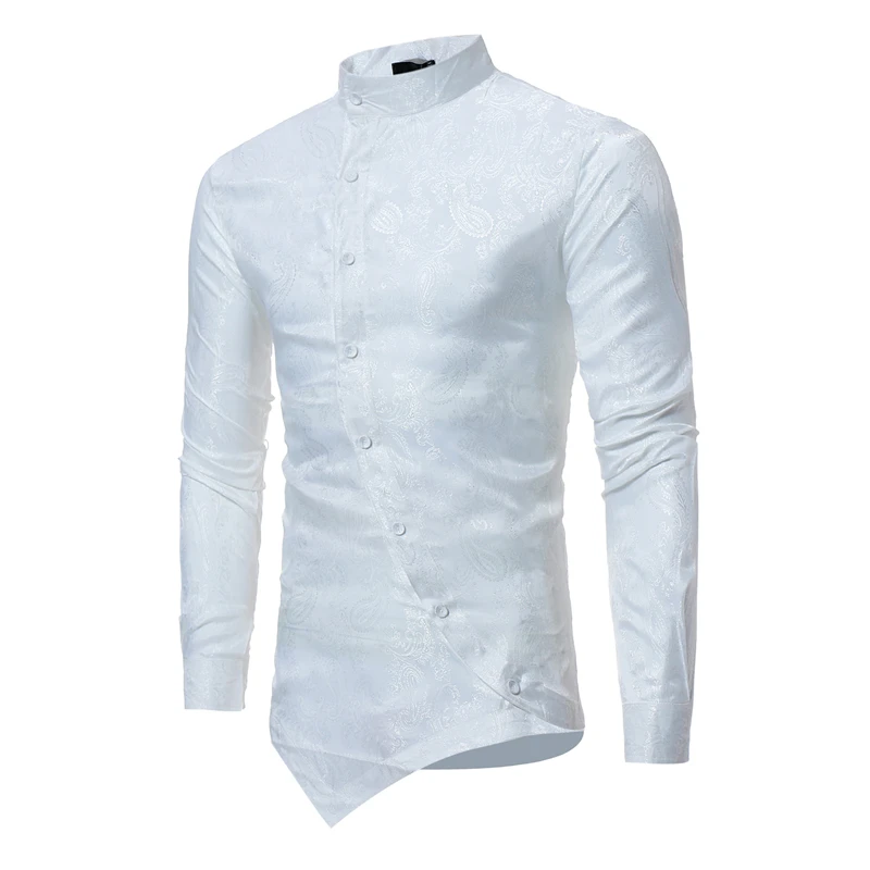 New African Man Fashion Clothing Rich Bazin Dress Africa Dashiki 5Color Casual Long Personality Maxi Shirt for Men Dresses - Color: White