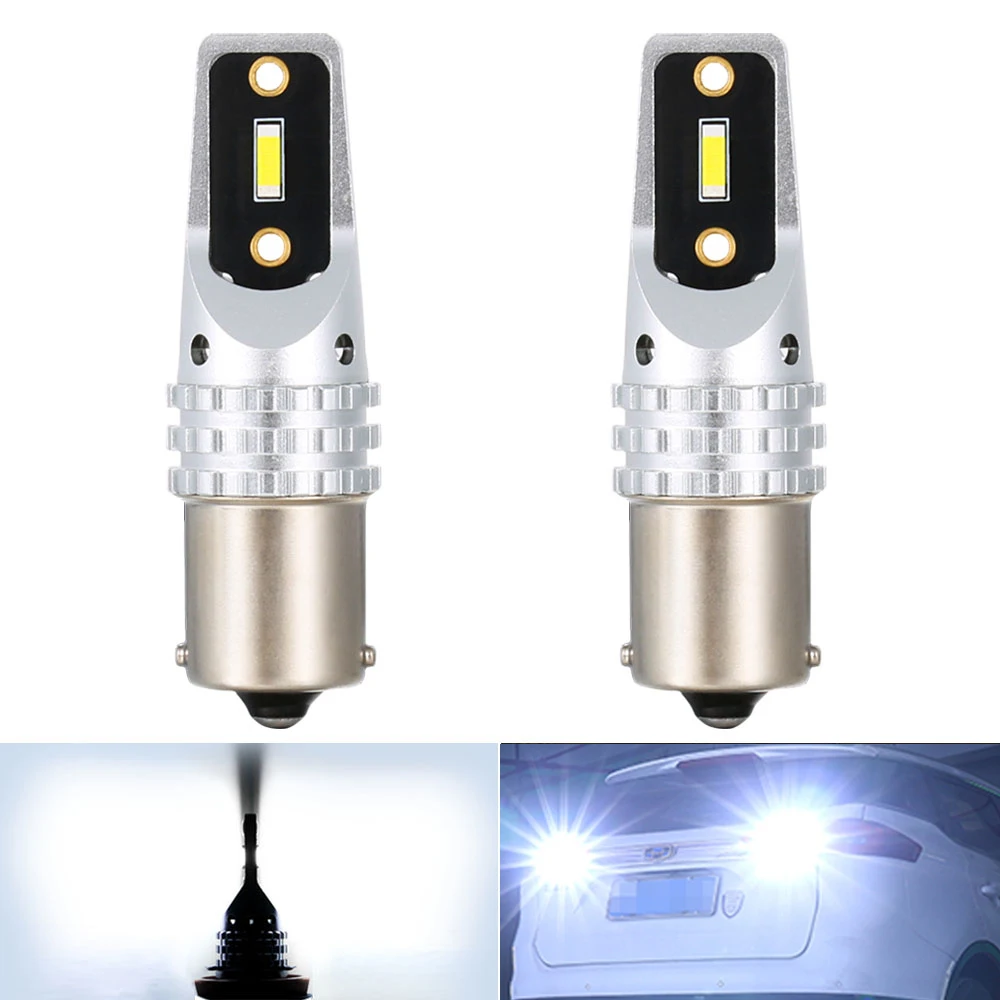 2X 1156 BA15S светодиодный сигнал поворота 1860SMD высокомощный 6000K автомобильный