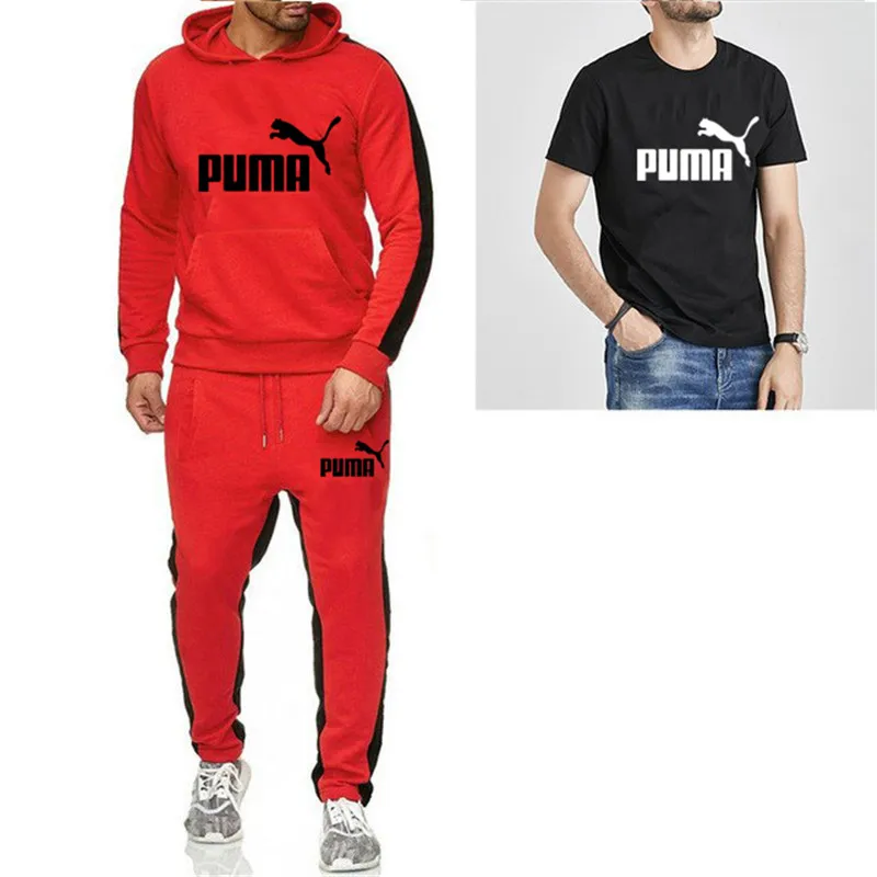 red jogging suit mens