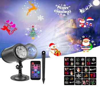 

Christmas Projector Night Light Ocean Waving Lights Christmas Animation Projection 360 Degree Rotation Night Lighting Lamp Kids