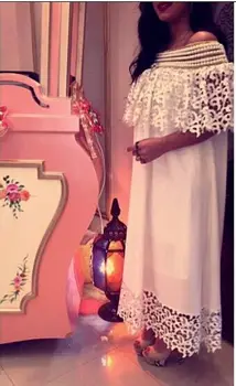 

New Style White/Ivory Lace Evening gown Elegant Pearls Prom Long Pageant Custom Size Free Shipping mother of the bride dresses