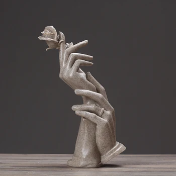 

NORDIC RESIN STATUE FOR DECORATION HOME DECOR STATUES BEELDEN DECORATIE ABSTRACT SCULPTURE MODERN FIGURINES LOVE ROSE SANDSTONE