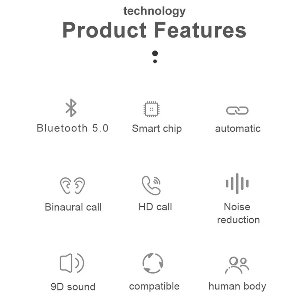 8D стерео Bluetooth 5,0 наушники Беспроводная Спортивная гарнитура TWS наушники HD микрофон для вызова наушники с зарядным устройством 300 мАч