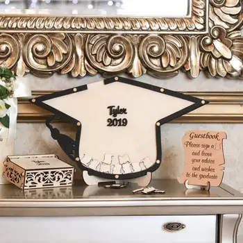 

Graduation Guest Book, Personalized w/ name, Graduate Grad Celebration Party Guestbook, Unique guest book Class of 2019