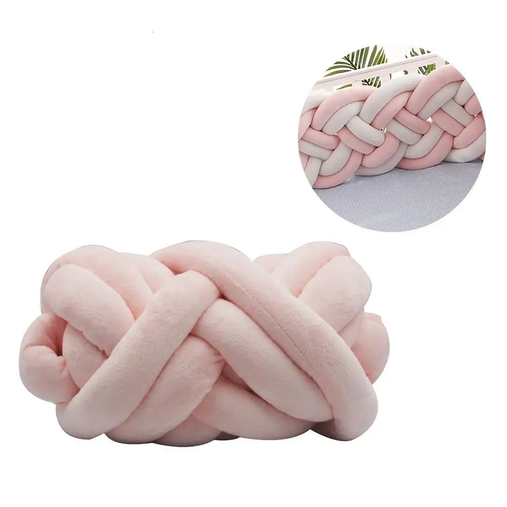 Baby Crib Bumper Bed Braid Knotted Braided Bumper Yarn Handmade Soft Bed Fence Cushion For Baby Sleep Safety