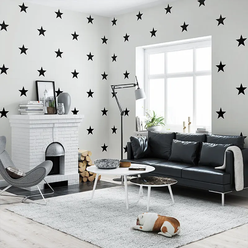 

Northern European-Style Mediterranean Style CHILDREN'S Room Wallpaper Boy Cartoon Bedroom Map Star Blue Plaid Children Wallpaper