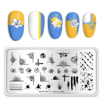 

BORN PRETTY 12*6cm Nail Stamping Plates Texture Design Stainless Steel Nail Art Stamp Stamping Template DIY Stamping Image Plate