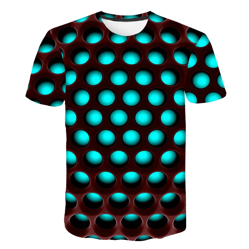 New Brand Plaid T shirts Men Geometric Tshirt Homme Stripes Tshirts Casual Vortex T shirt 3d Colorful Print Mens Clothing