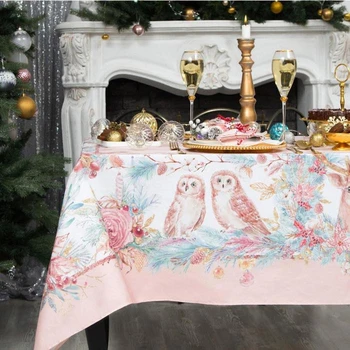 

Tablecloth Ethel "Pink magic" 150x185cm +/- 3cm with GMVO, xl100%