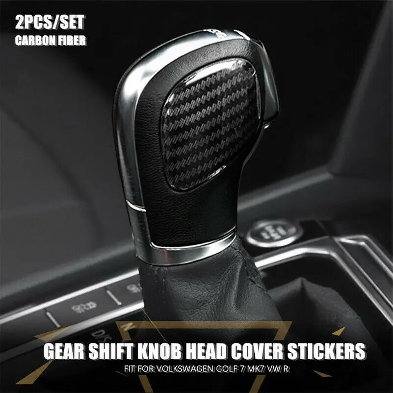 2 шт. ручка переключения передач из углеродного волокна для VW Golf7 MK7 Golf VW R
