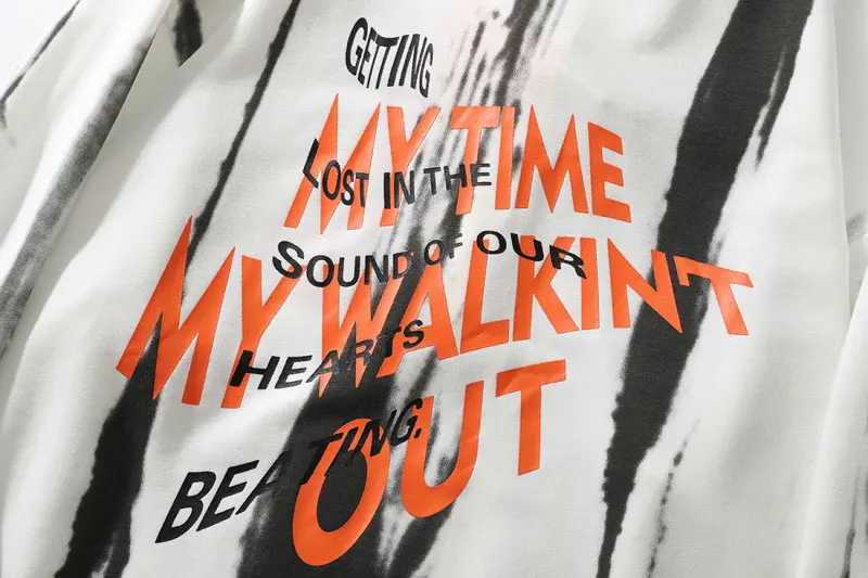 GONTHWID креативный пуловер с принтом букв и галстуком-красителем толстовки уличная хип-хоп Повседневная мода топы хипстерская одежда по аниме Harajuku толстовки