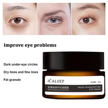 

Eye Cream Remove Eye Bags Dark Circle Anti-Aging Anti-Puffiness Snake Firming Eye Creams Pouch Moisturizing J1O9