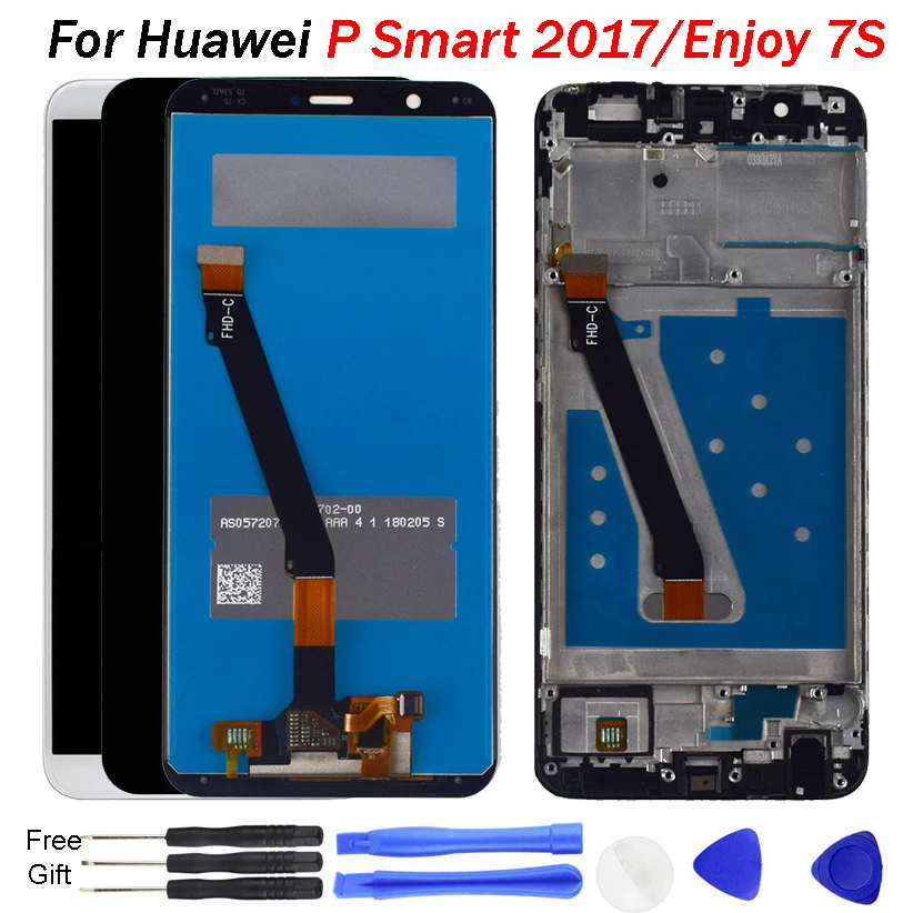 

For Huawei P Smart LCD Display Touch Screen Digitizer Assembly For Huawei enjoy 7S LCD With Frame LA1 LX1 L21 L22 Replacement