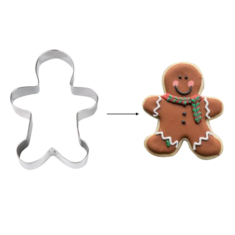 5pcs Christmas Kitchen Deco Cookie Cutter Tools Gingerbread tree Shaped Xmas Biscuit Mold Christams Cake Decorating navidad gift