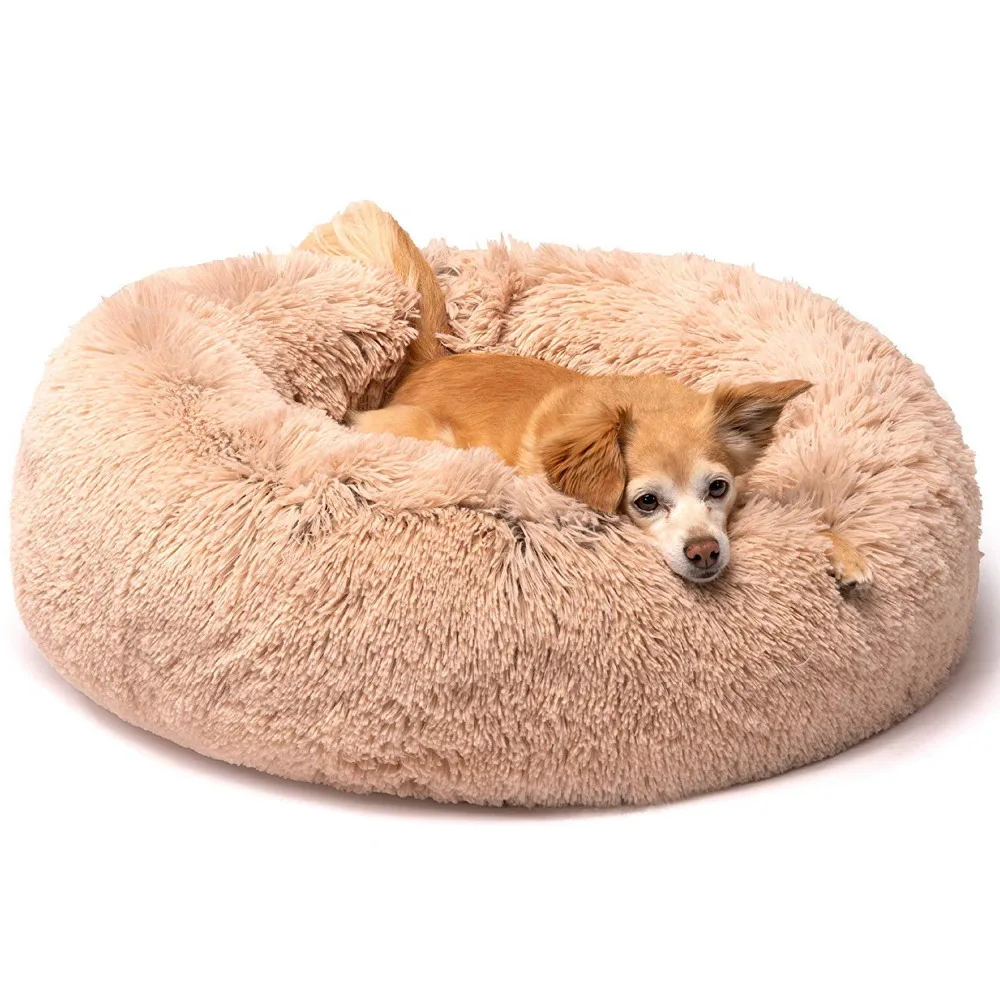 Кровать для собаки Удобная пончик Cuddler круглая кровать для собаки ультра мягкая моющаяся подушка для собаки и кошки ультра мягкая Успокаивающая кровать для питомца