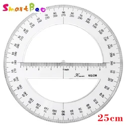 360 Degree Protractor Double Scale Value Diameter 25cm Ruler KQ250