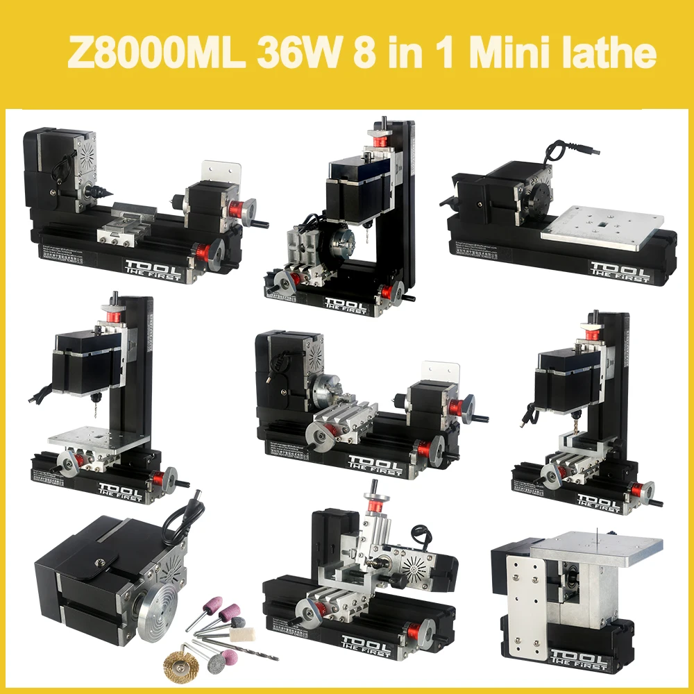 Z8000MLMetal8in1MiniLatheKit12000rpmMiniin1MachineSetwith