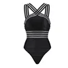 2022 Women Bikini Bodysuit Sexy Ladies Striped Bandage Backless Push Up Swimwear Swimsuit Beach Triangle Bathing Suit ► Photo 2/6