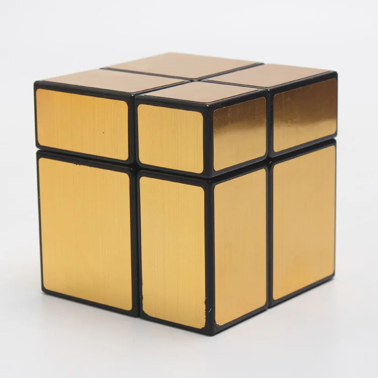 Shengshou-cubo mágico espelhado para etiquetas de ouro e prata, 3x3x3, 2x2